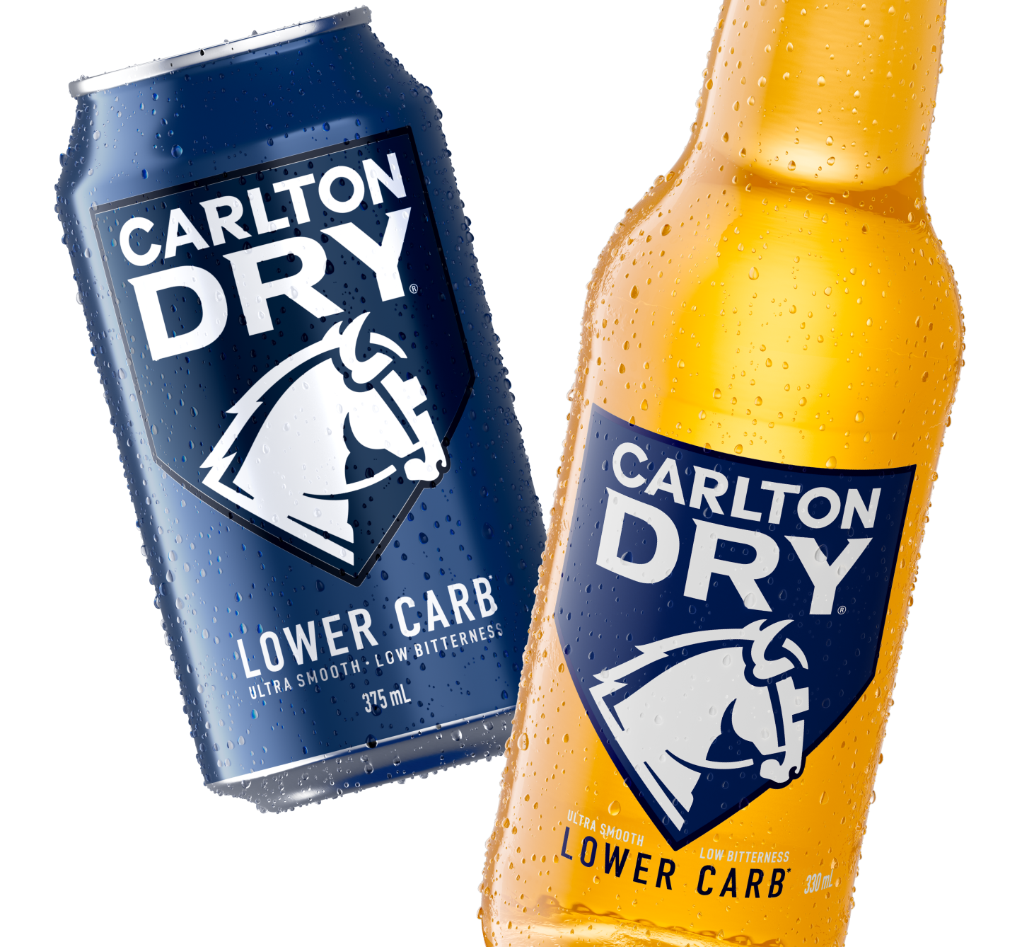 Carlton Dry can and bottle